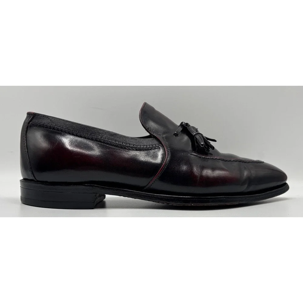 Johnston & Murphy Men's Tassel Loafers Black Leather Dress Slip-on Shoes